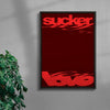 Sucker For Love Red contemporary wall art print by Salome Frenzel - sold by DROOL