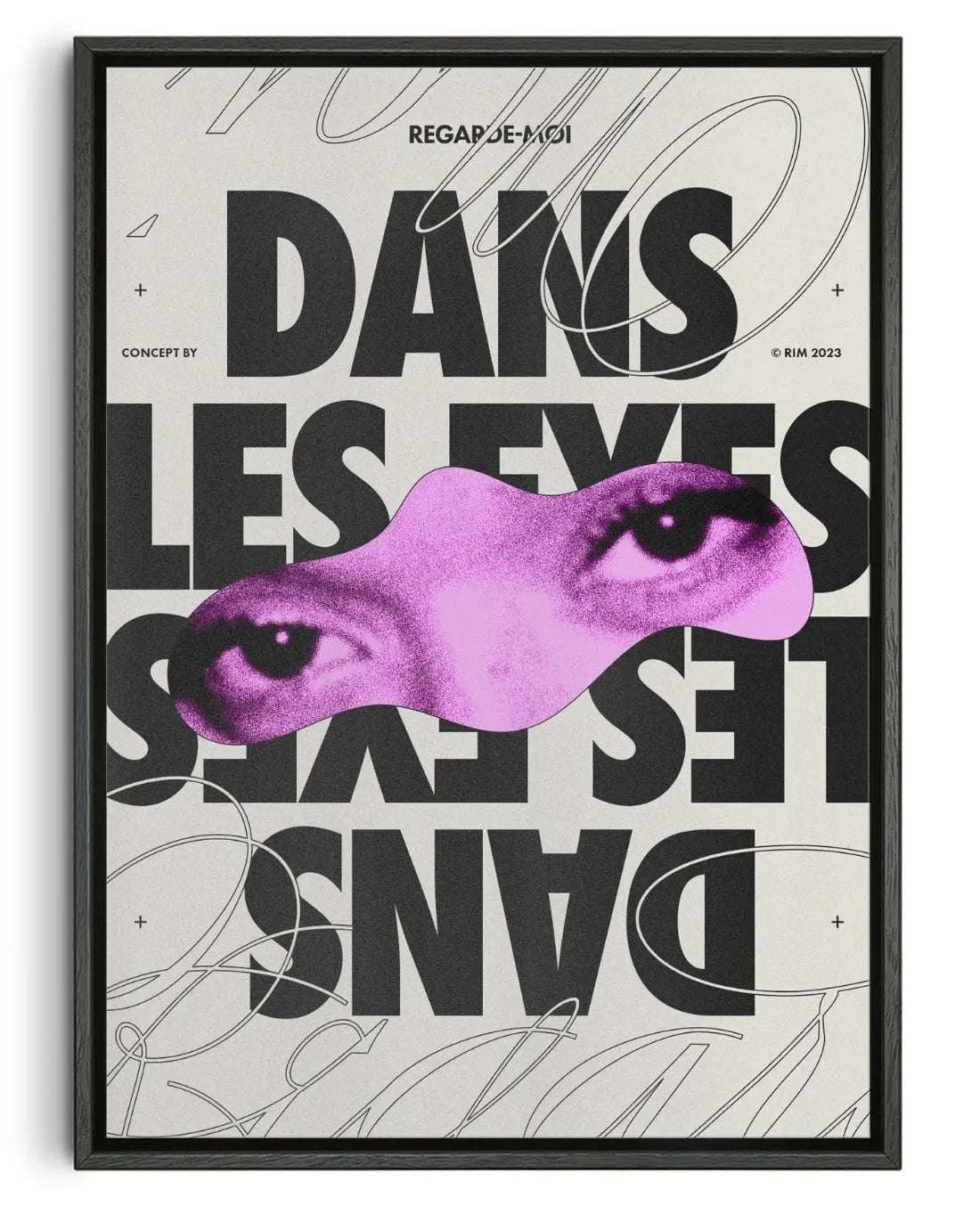 Dans les Eyes contemporary wall art print by RIM Atelier - sold by DROOL