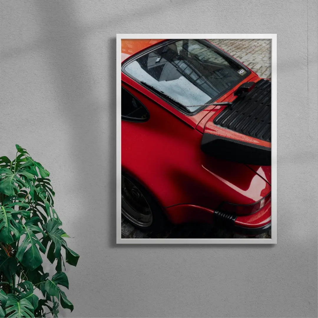 Porsche on cobbles 2 contemporary wall art print by Jonathan Elyea - sold by DROOL
