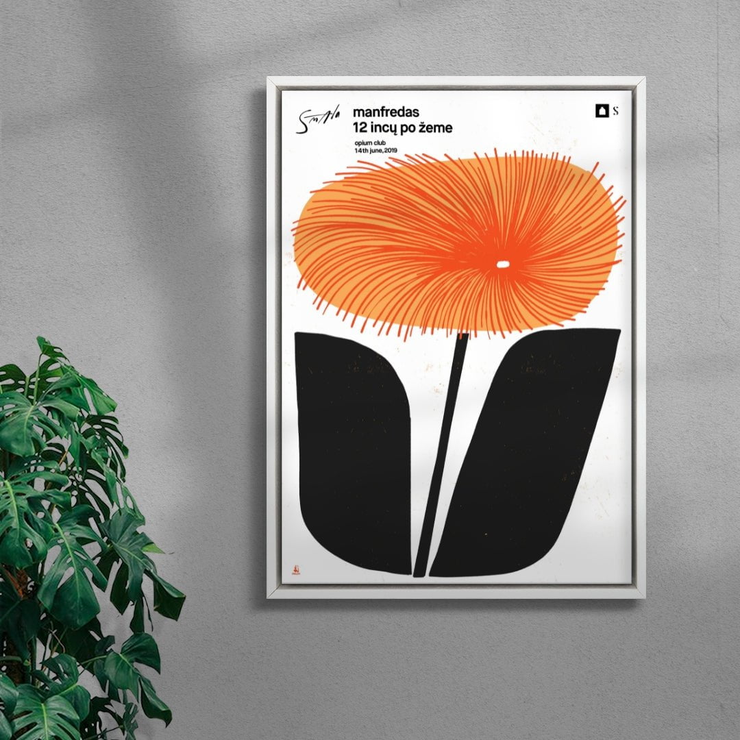 Smala Flower contemporary wall art print by Floating Bstrd - sold by DROOL