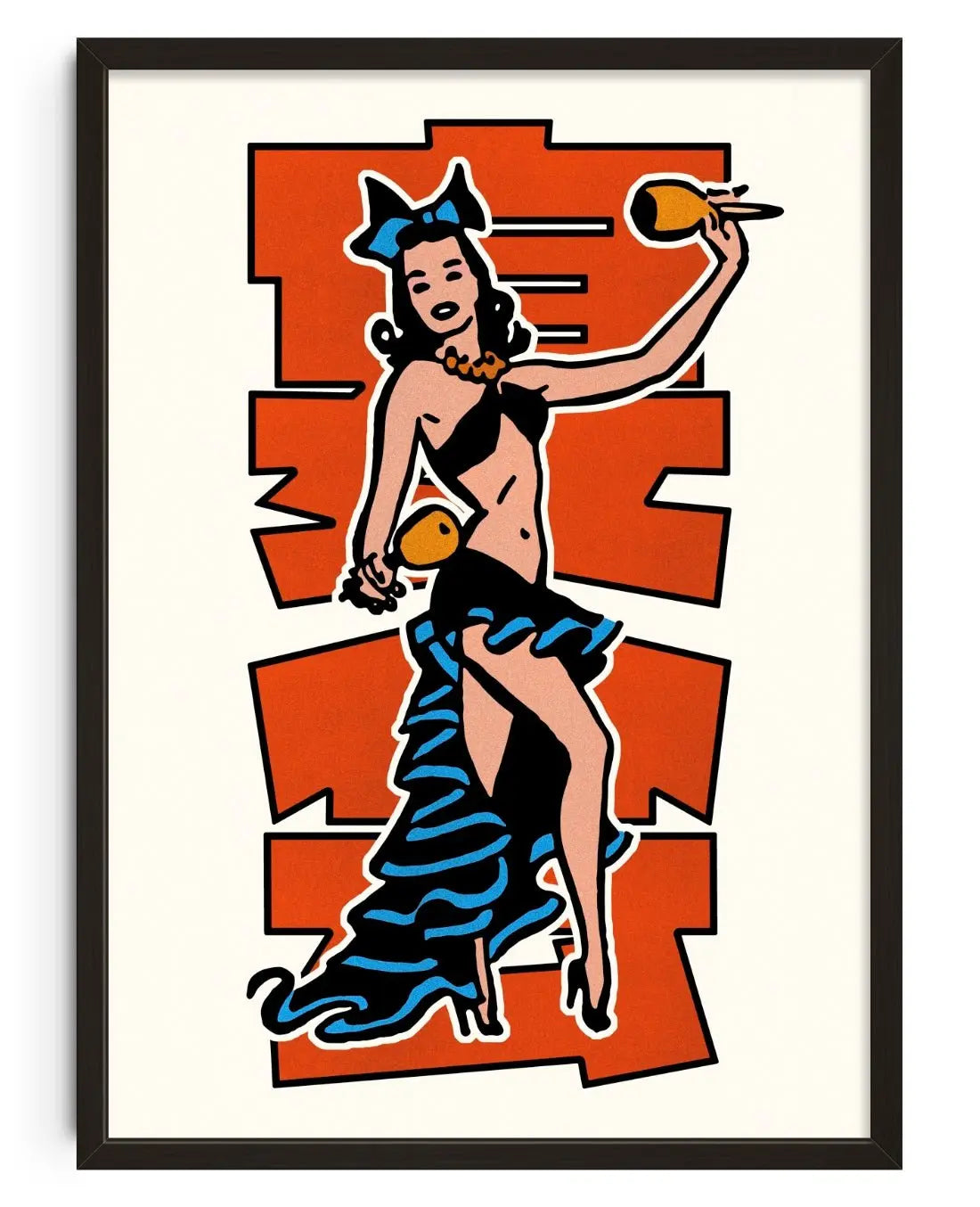 Fiesta contemporary wall art print by Othman Zougam - sold by DROOL