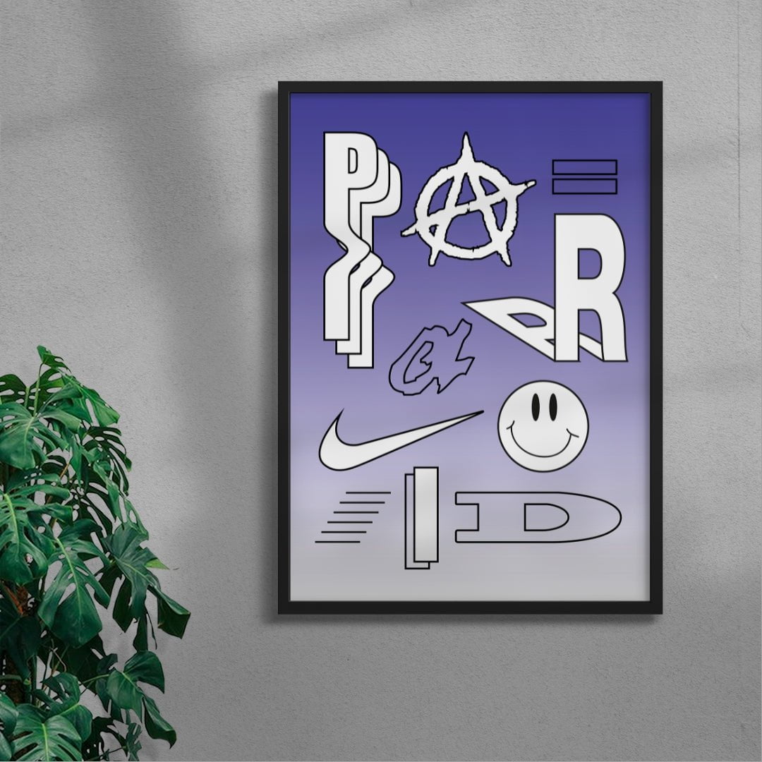 Paranoid contemporary wall art print by Ignorance1 - sold by DROOL