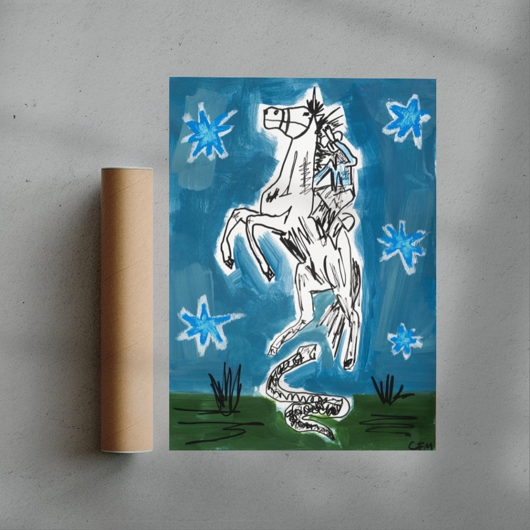 Freeze! contemporary wall art print by Caitlin Flood-Molyneux - sold by DROOL