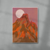 Red Mountain contemporary wall art print by Lily Kong - sold by DROOL