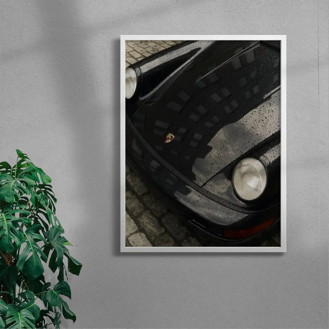 Porsche on cobbles 1 contemporary wall art print by Jonathan Elyea - sold by DROOL