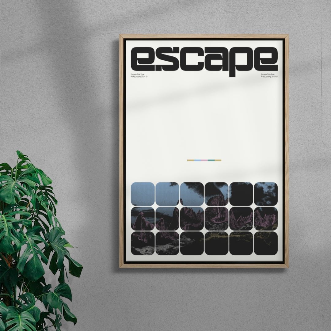Escape contemporary wall art print by Ricky Mocky - sold by DROOL