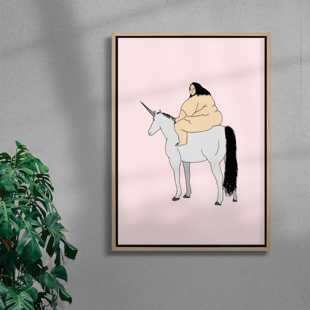 Unicorn contemporary wall art print by Donald Sanger - sold by DROOL