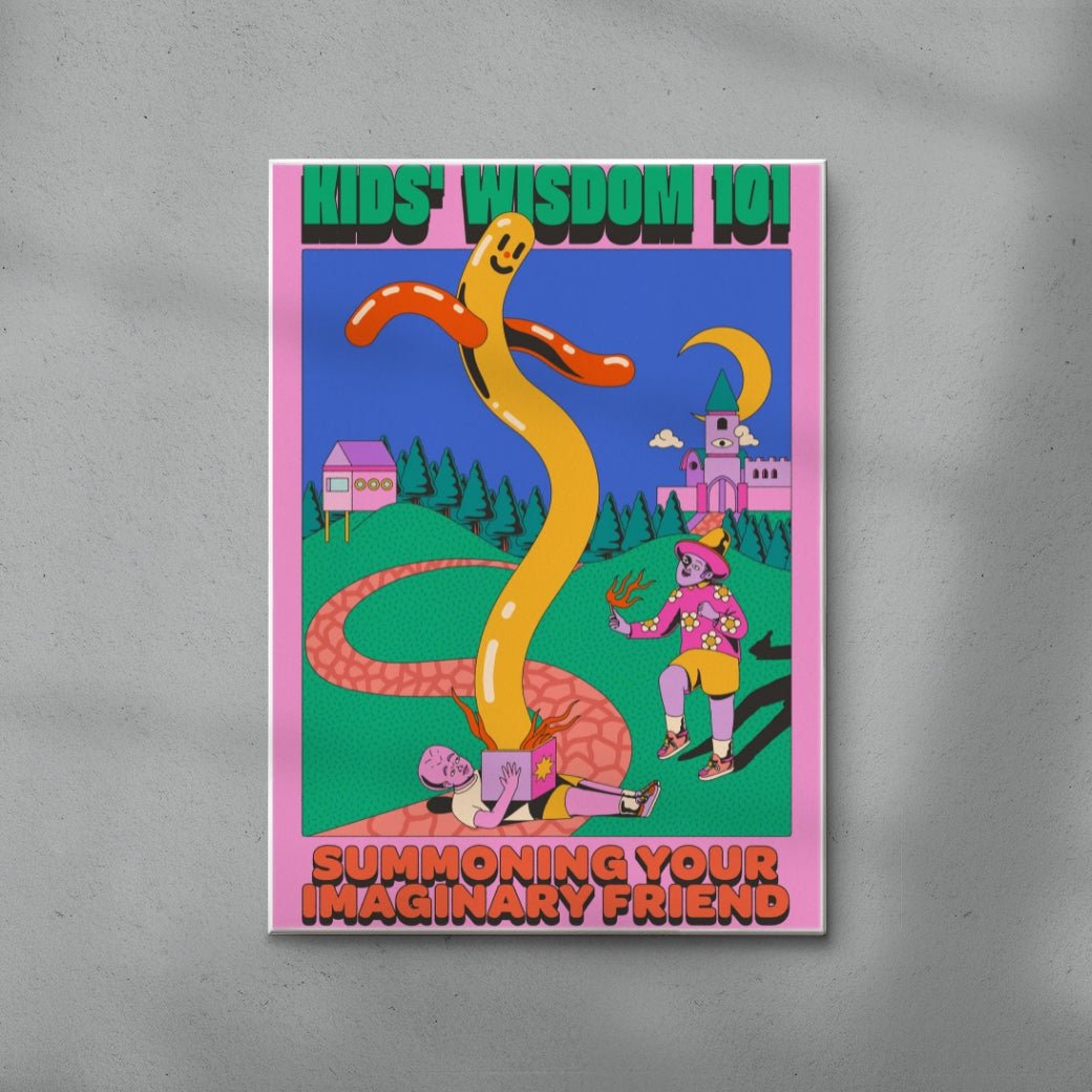 Kids Wisdom 101 contemporary wall art print by Azaazelus - sold by DROOL