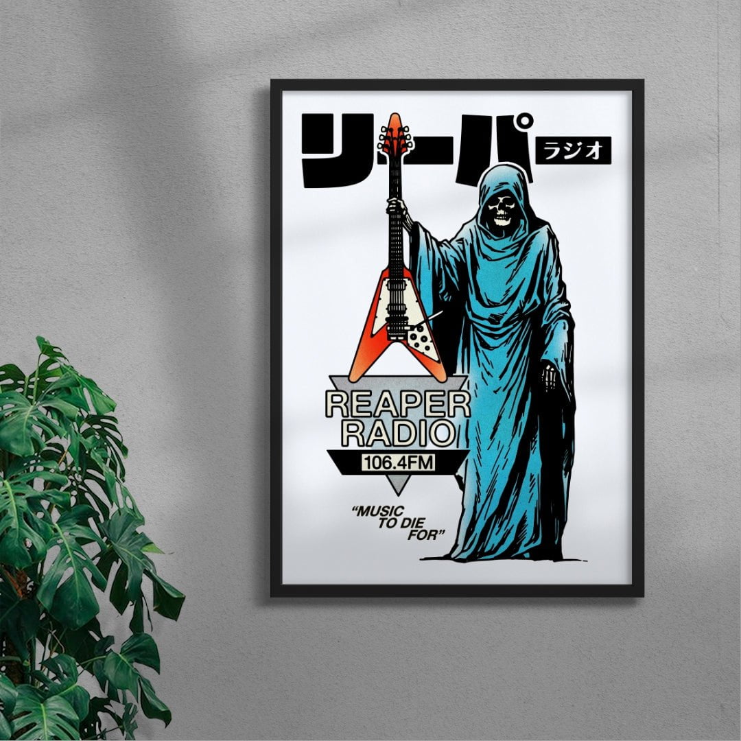 Reaper Radio contemporary wall art print by Othman Zougam - sold by DROOL
