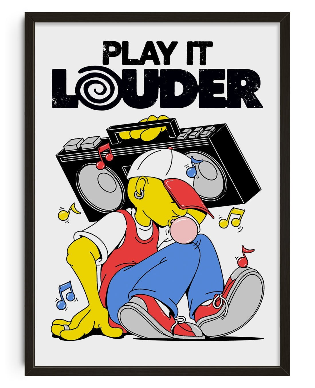 Play It Louder! contemporary wall art print by Pointless Illustrations / James Lacey - sold by DROOL