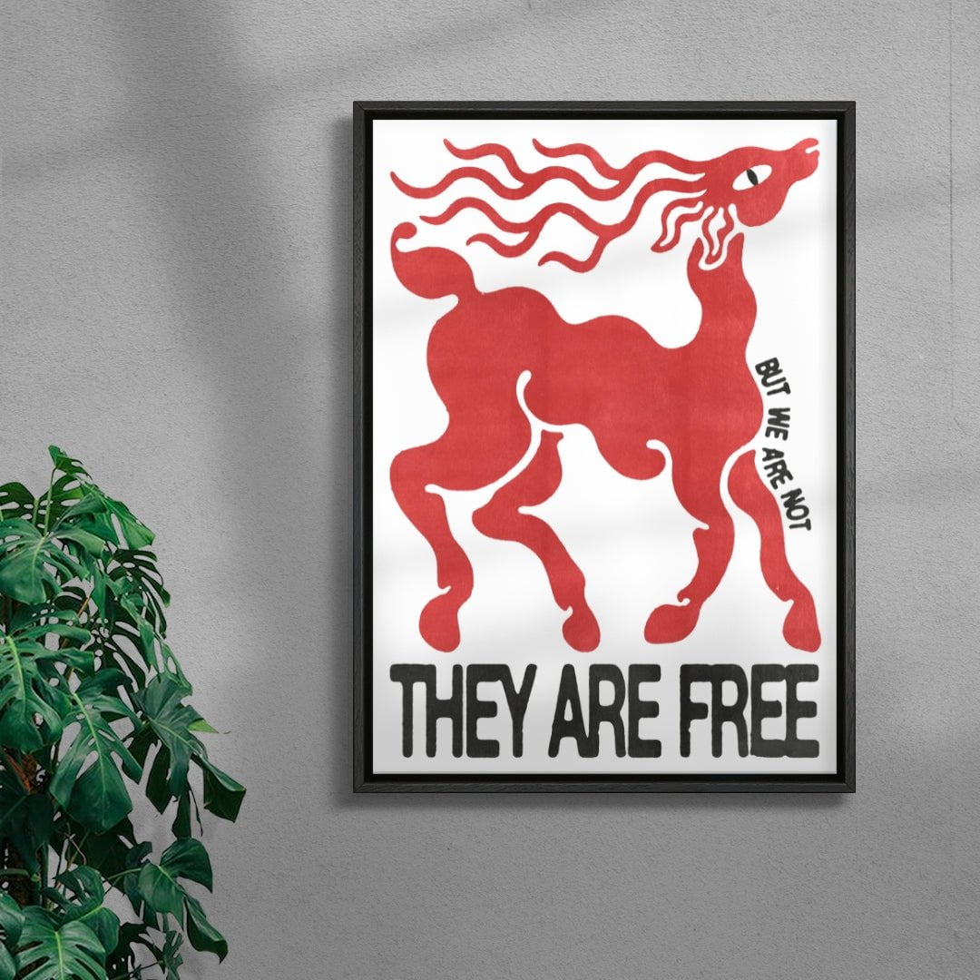 THEY ARE FREE contemporary wall art print by Alexander Khabbazi - sold by DROOL