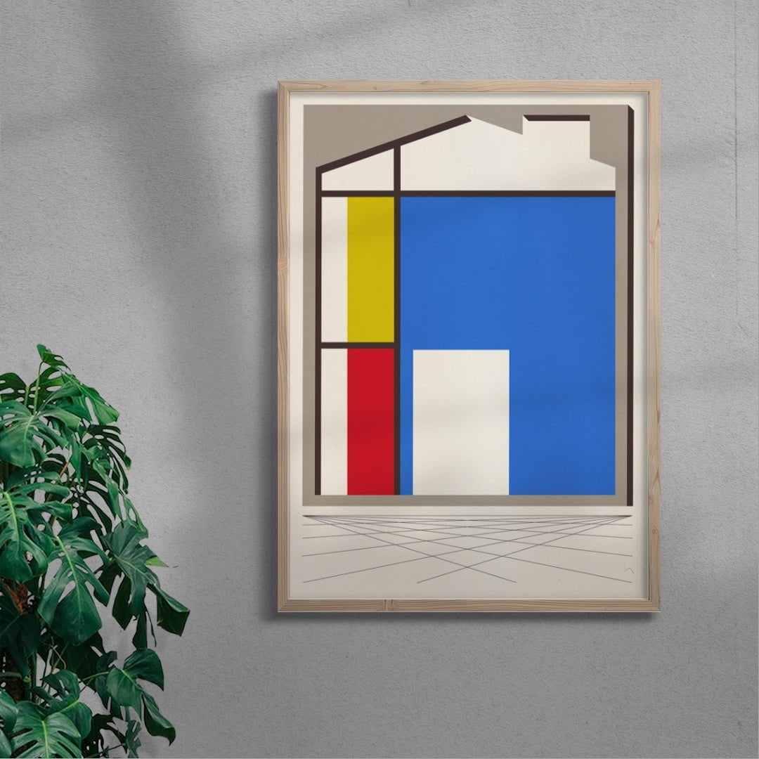 De Stijl Here contemporary wall art print by Edan Strachan - sold by DROOL