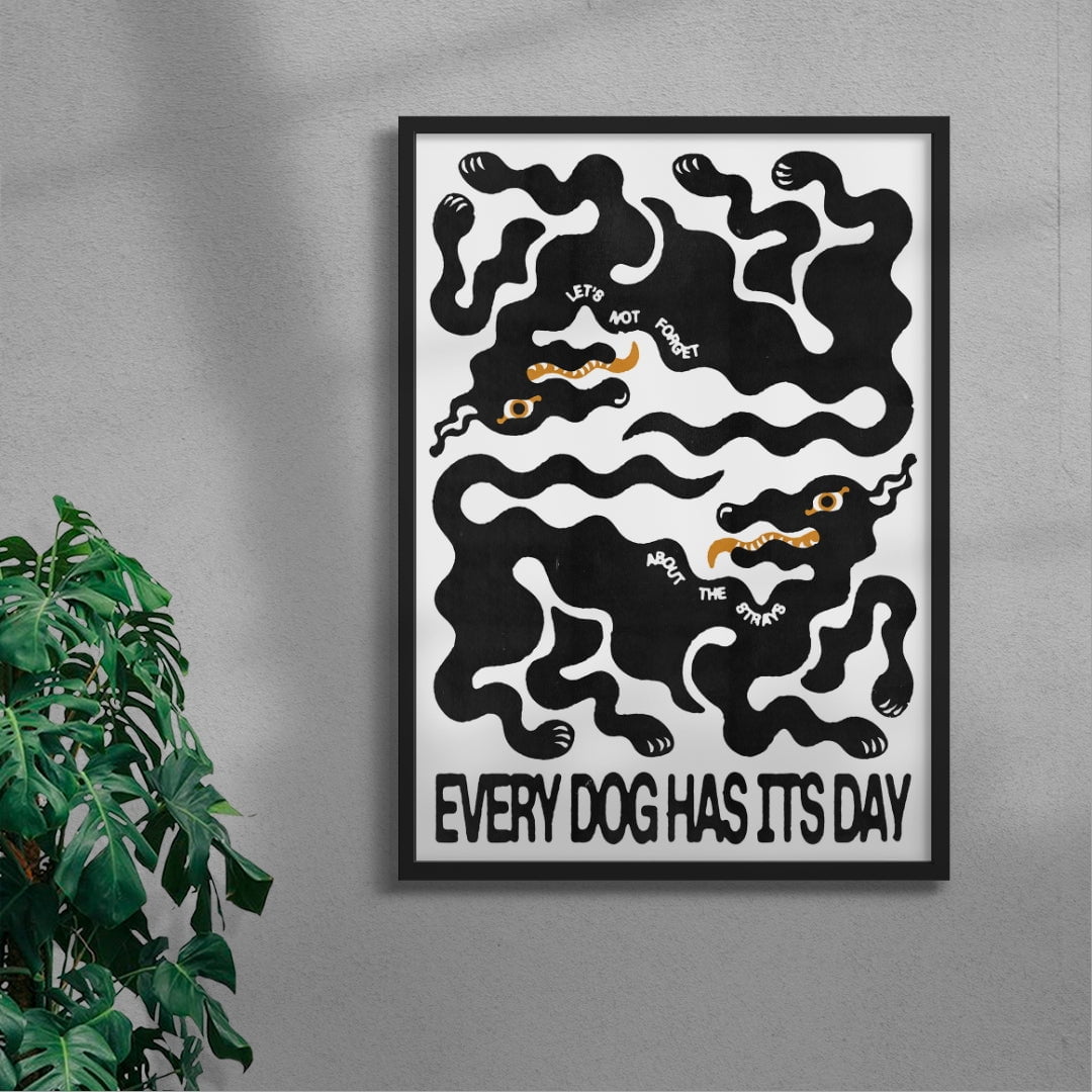 11.7x16.5" (A3) Every Dog - UNFRAMED contemporary wall art print by Alexander Khabbazi - sold by DROOL