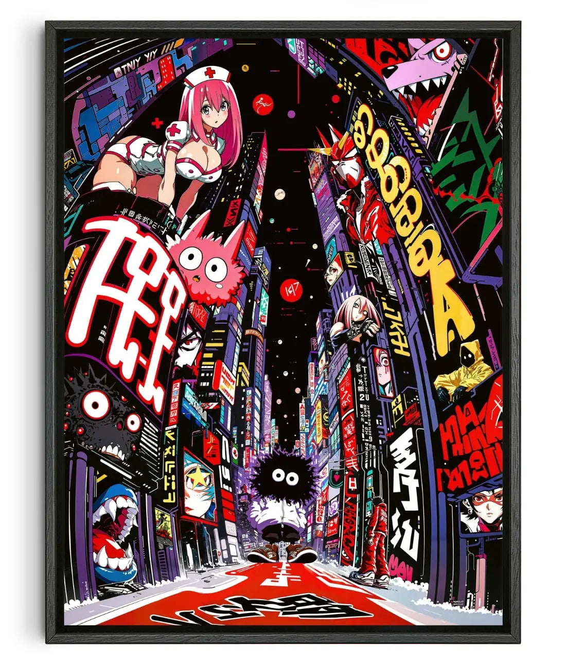 Shibuya Lust contemporary canvas print by Zabiwa - sold by DROOL