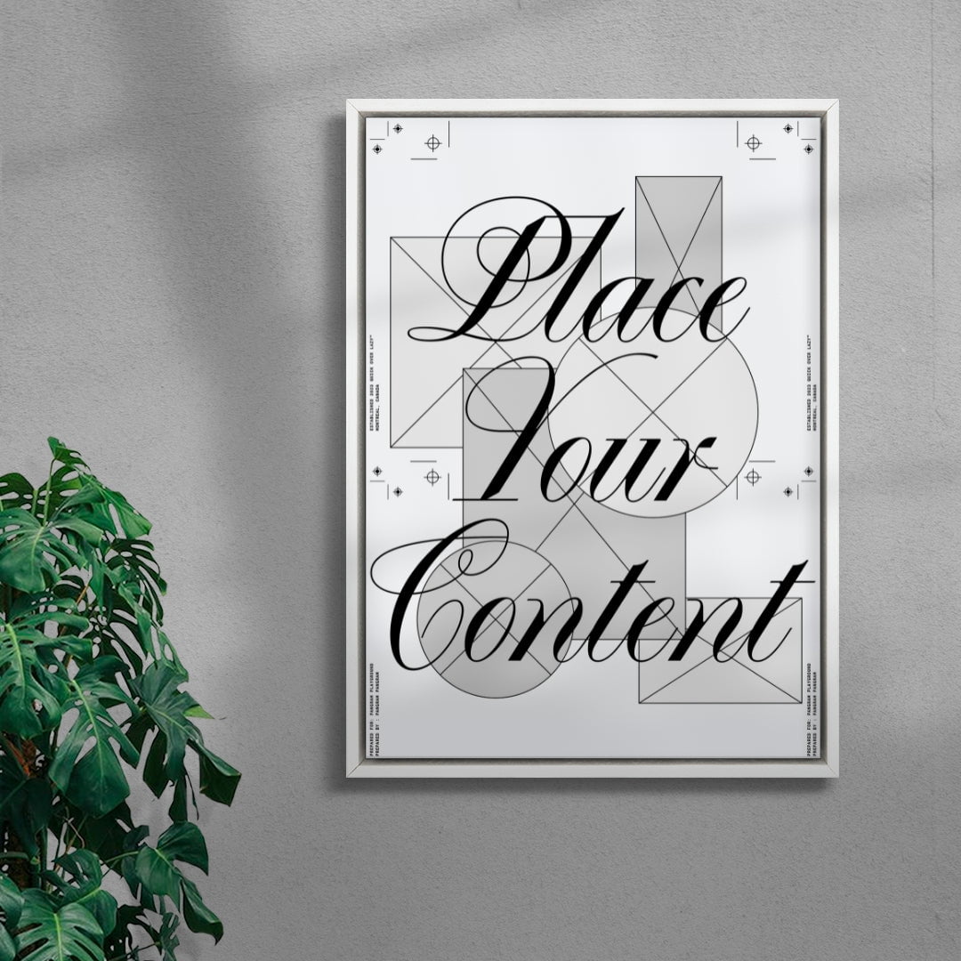 Place your content contemporary wall art print by Pangram Pangram Foundry - sold by DROOL
