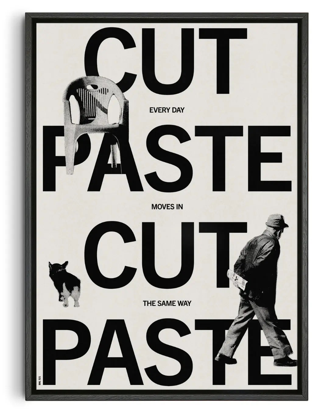 CUT PASTE contemporary canvas print by Brad Mead - sold by DROOL