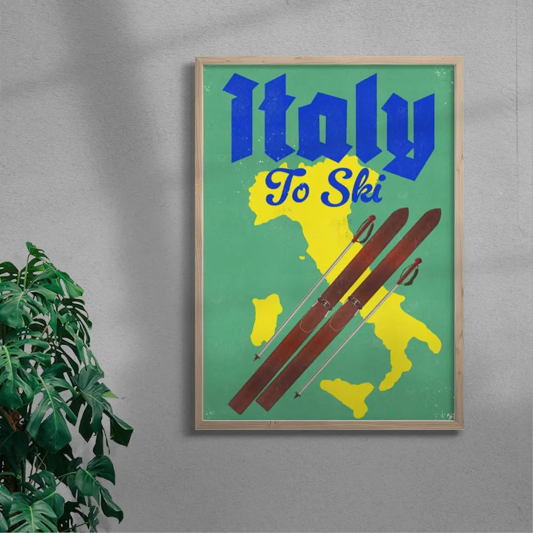 Italy Ski Travel Map