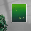 Monologue; Emerald contemporary wall art print by Peter-Maximilian Ronsdorf - sold by DROOL