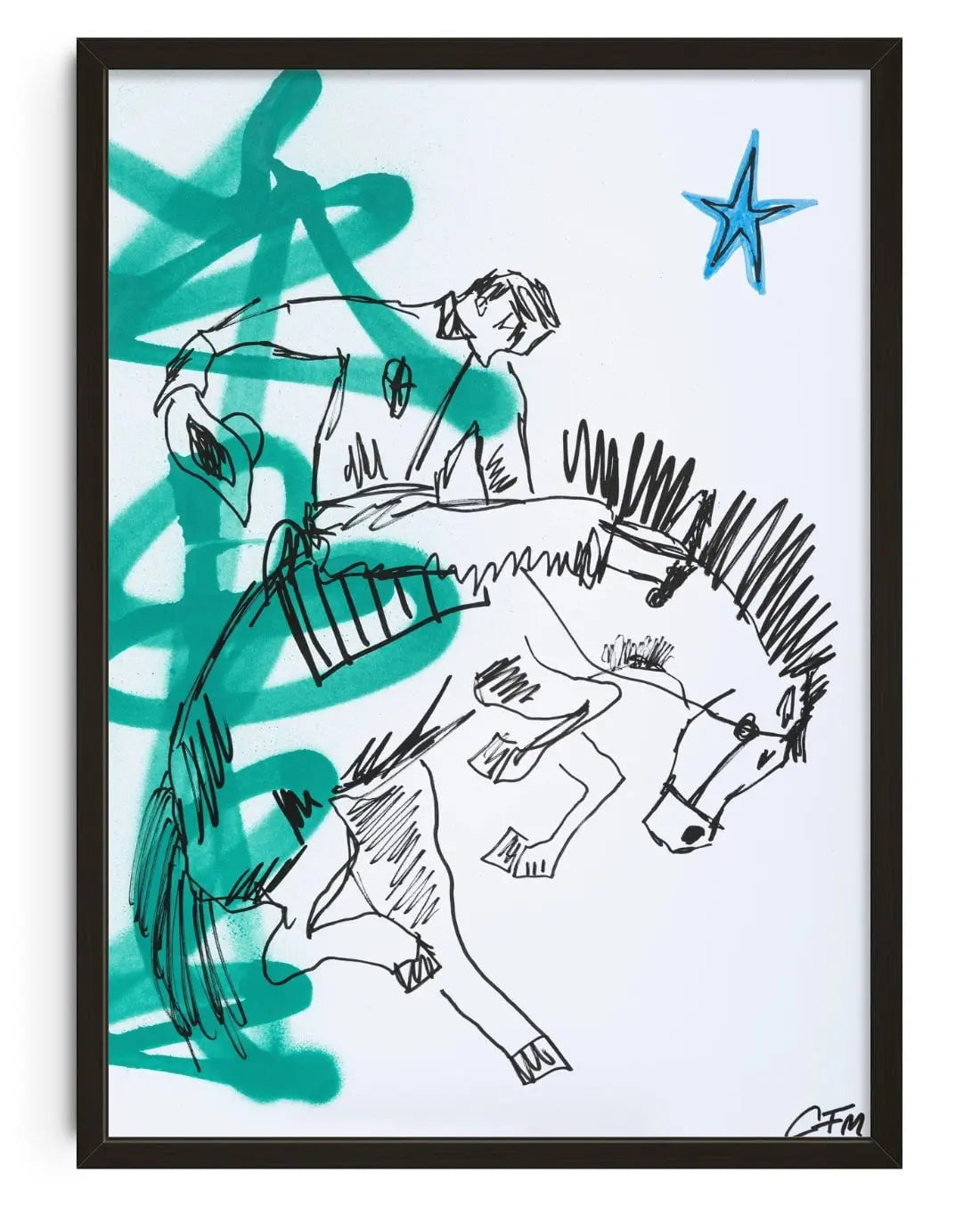 Roundup contemporary wall art print by Caitlin Flood-Molyneux - sold by DROOL
