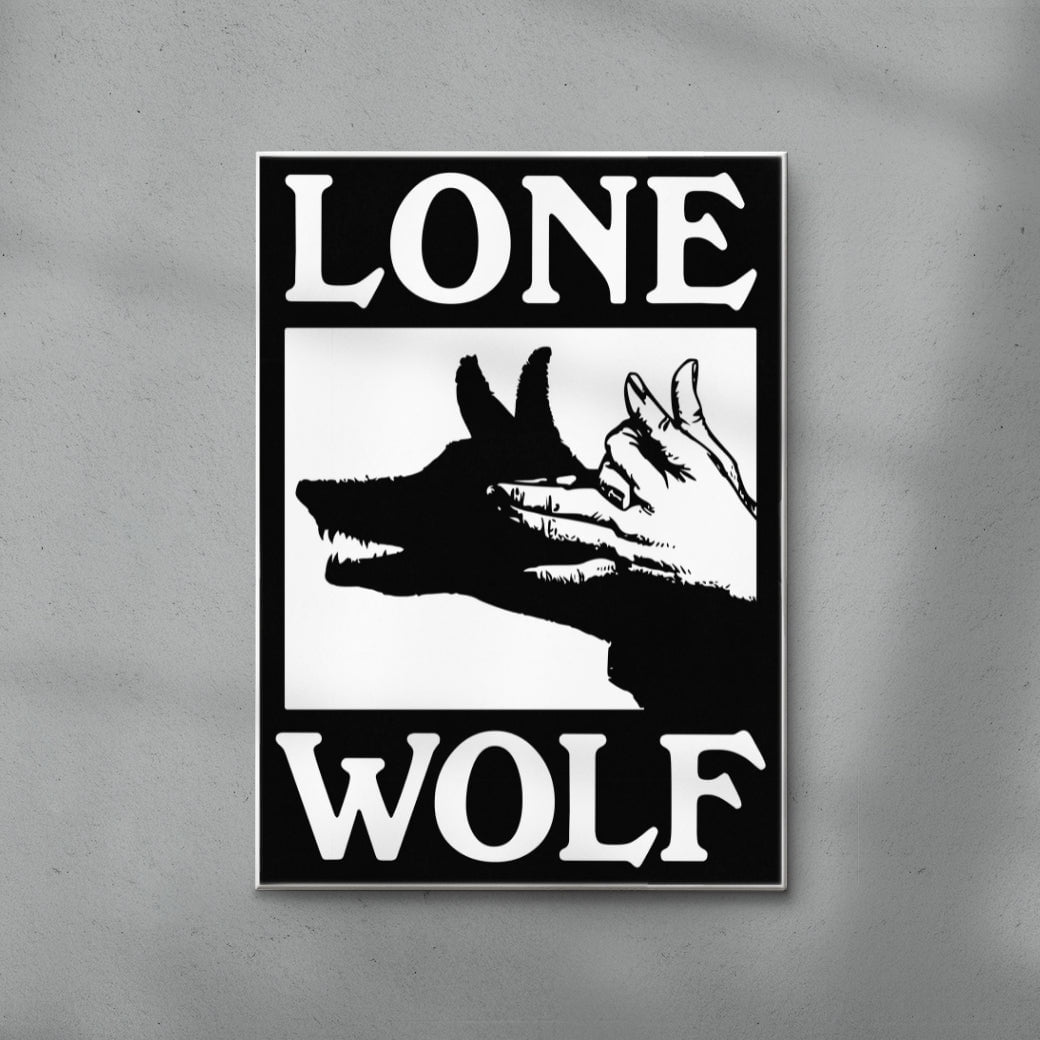 Lone Wolf contemporary wall art print by Utsav Verma - sold by DROOL
