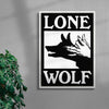 Lone Wolf contemporary wall art print by Utsav Verma - sold by DROOL