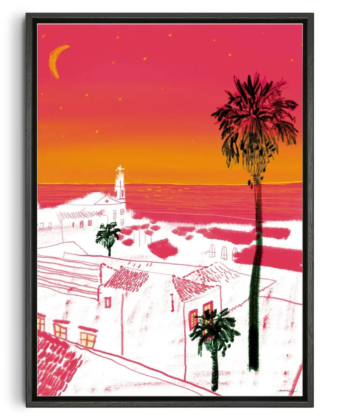 A Village In Colours contemporary wall art print by mareykrap - sold by DROOL