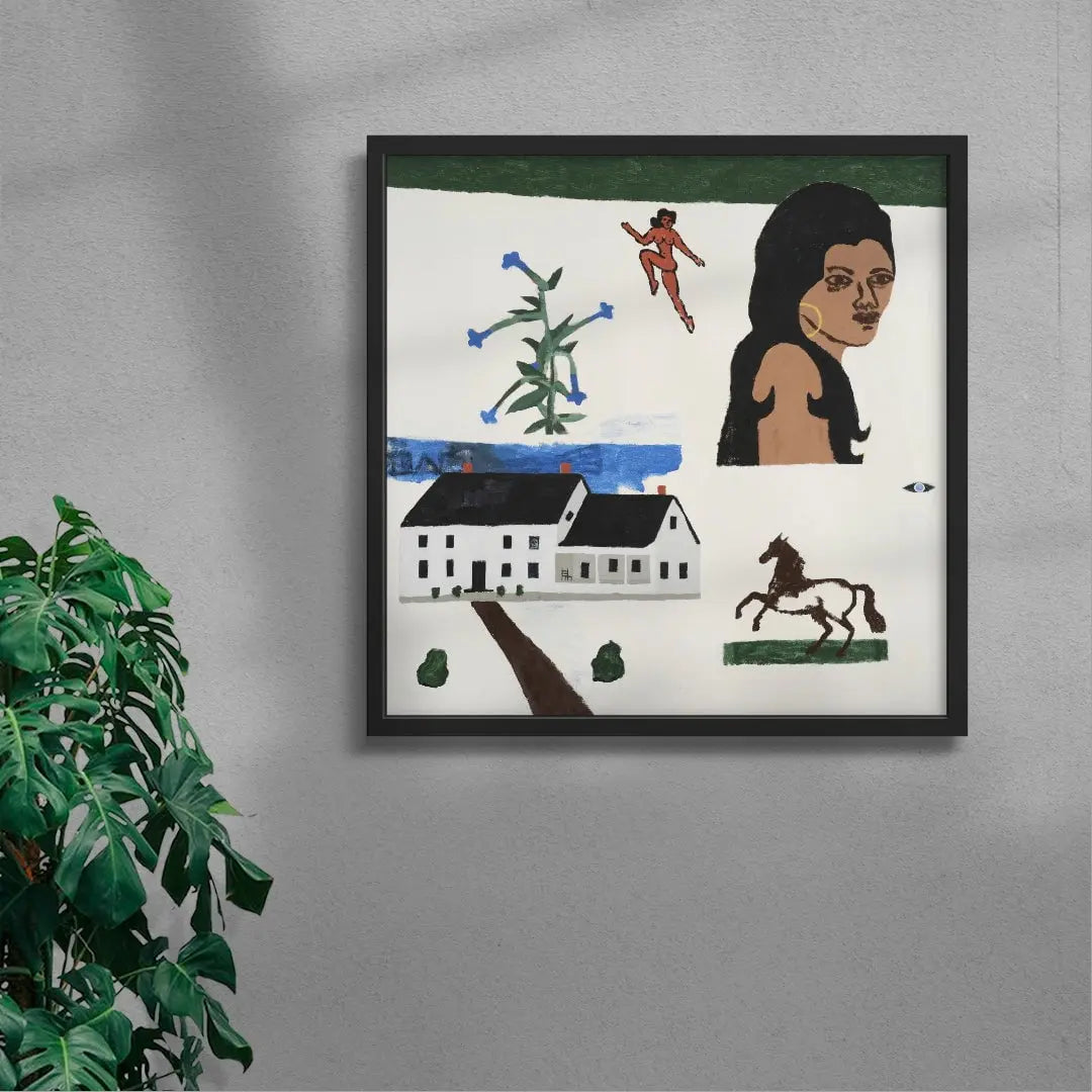 The Farmhouse contemporary wall art print by Colby Edwards - sold by DROOL