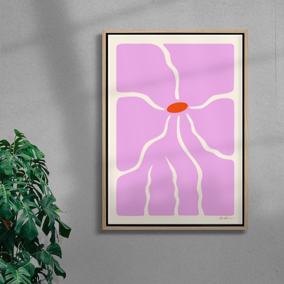 Pink ´n`Poisonous contemporary wall art print by Kim Van Vuuren - sold by DROOL