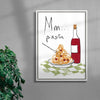 Mm Pasta contemporary wall art print by DROOL Collective - sold by DROOL