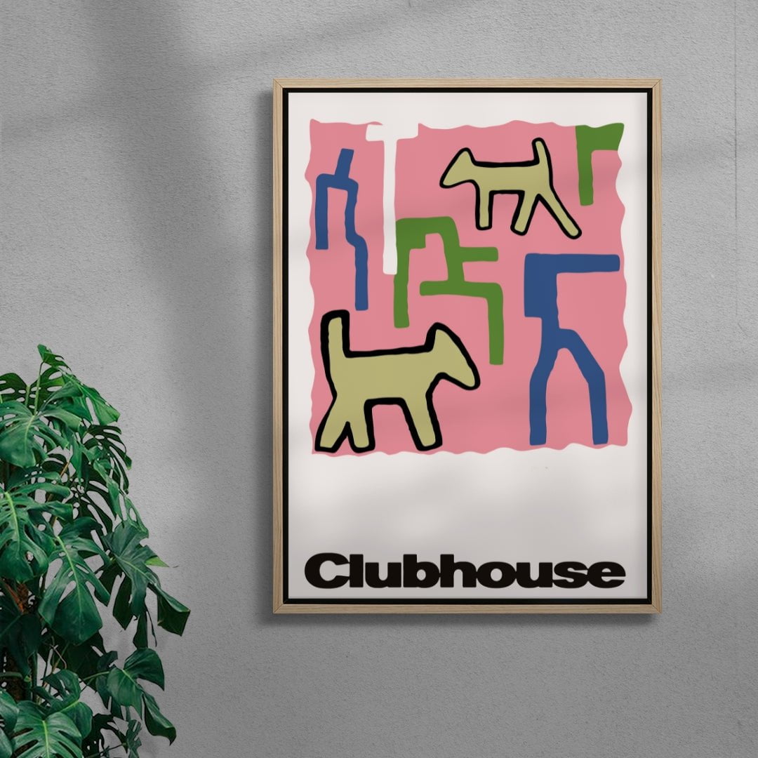 Clubhouse (2) contemporary wall art print by Will Da Costa - sold by DROOL