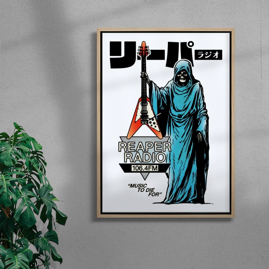 Reaper Radio contemporary wall art print by Othman Zougam - sold by DROOL