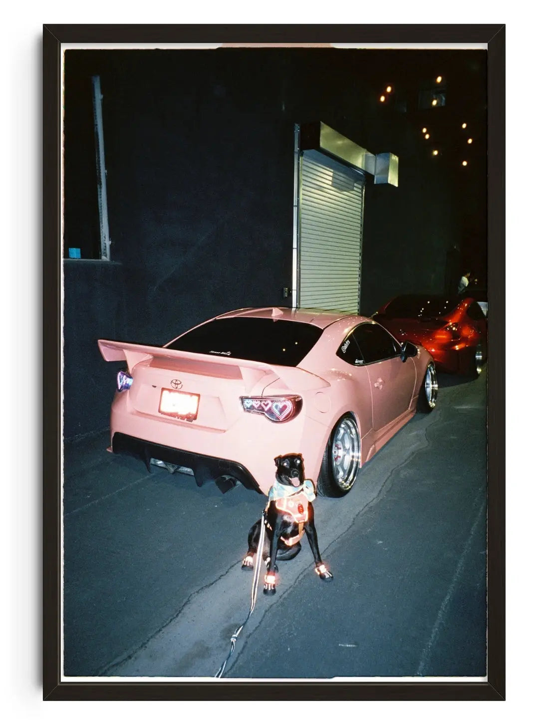 Pink GT86 contemporary art print by SlayTheShooter - sold by DROOL