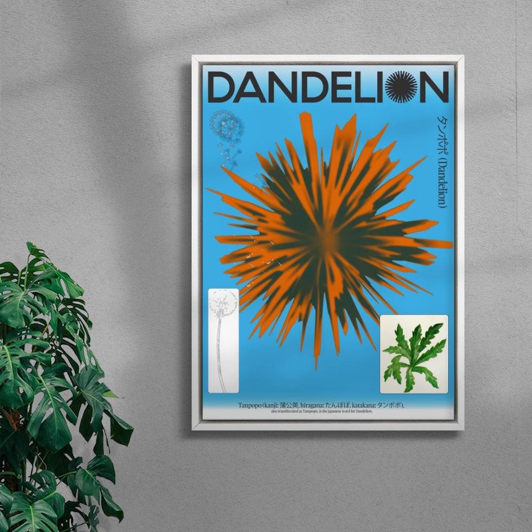 Dandelion contemporary wall art print by Studio Trikken - sold by DROOL