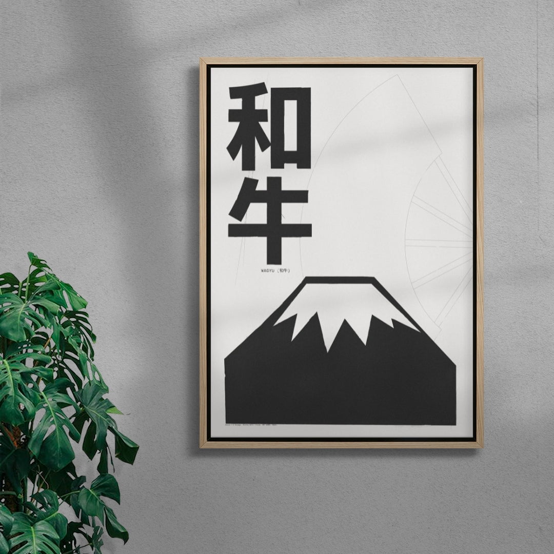 Wagyu contemporary wall art print by Xela - sold by DROOL