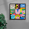 No risk no sex contemporary wall art print by Ovcharka - sold by DROOL