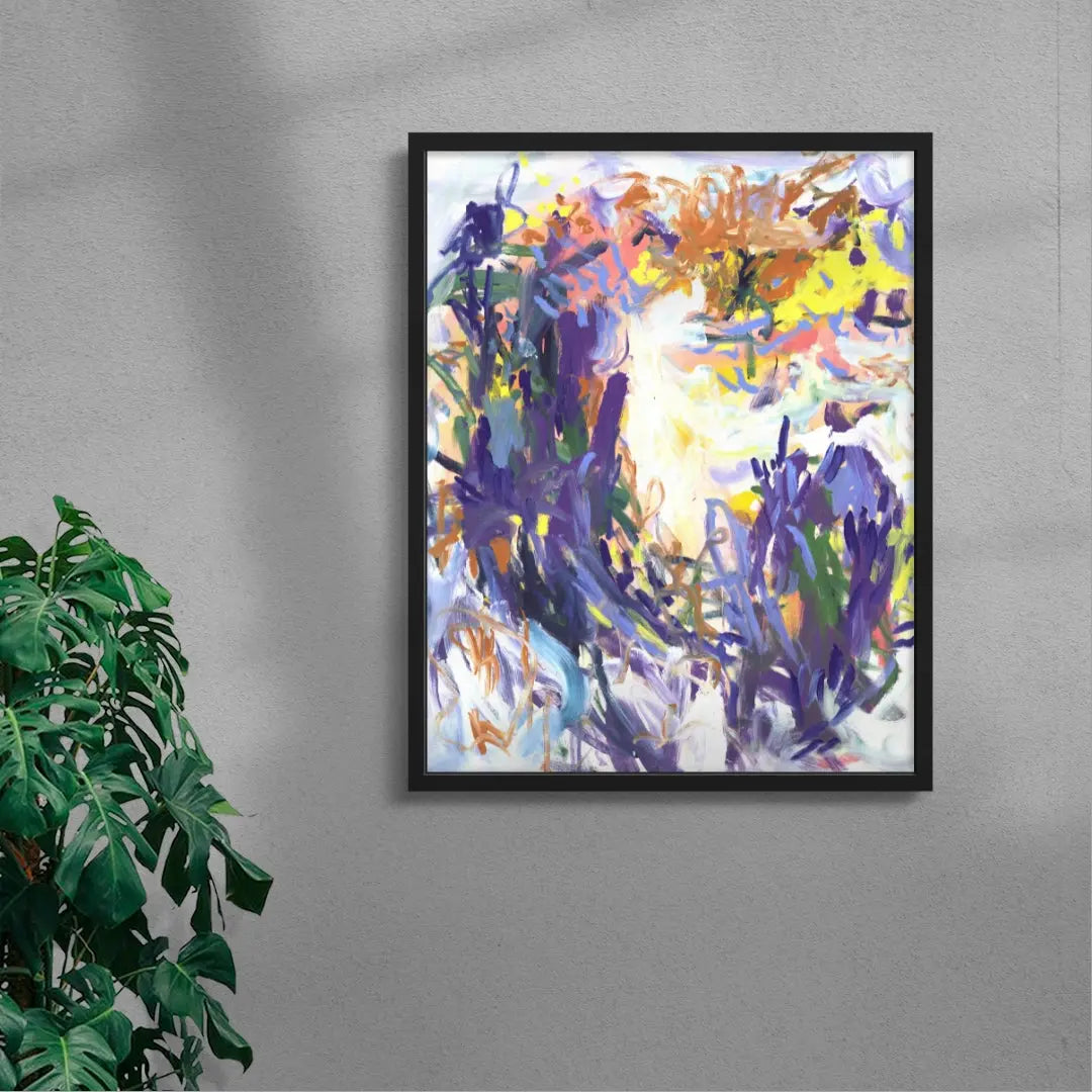 Purple brush strokes