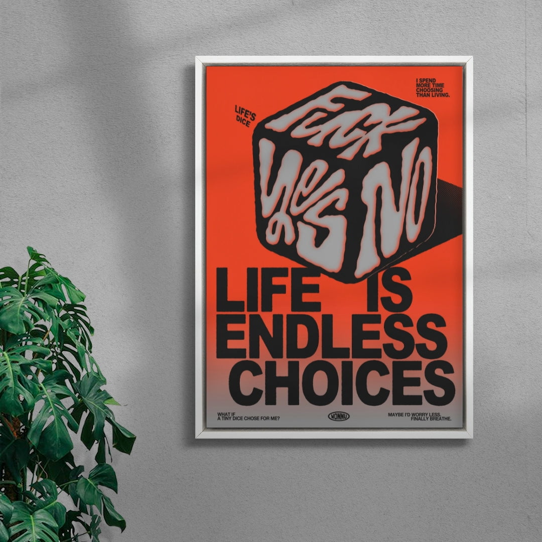 Life's Dice contemporary wall art print by Wonnu - sold by DROOL
