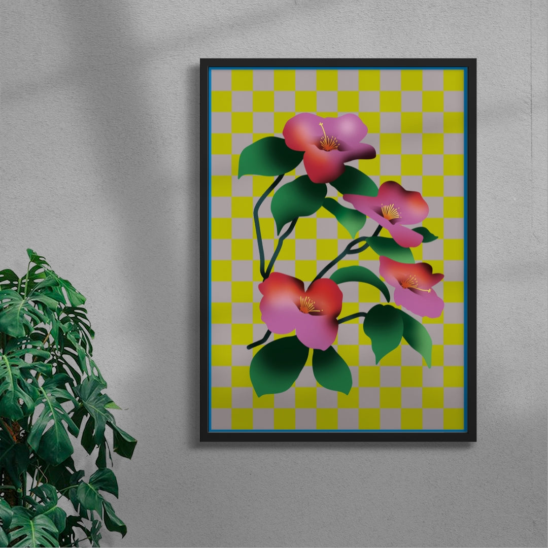 Japanese Flowers (3) contemporary wall art print by Will Da Costa - sold by DROOL