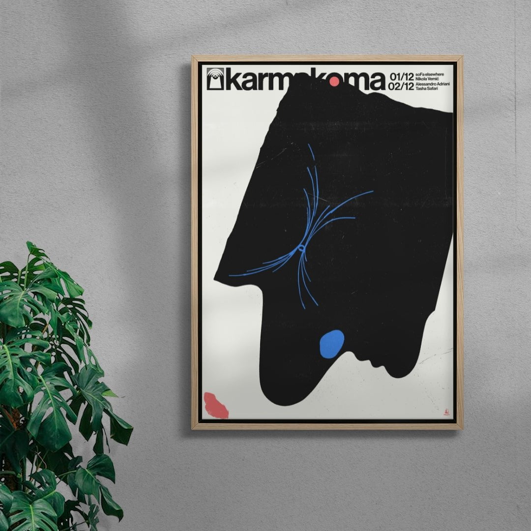 Karmakoma SOFA contemporary wall art print by Floating Bstrd - sold by DROOL