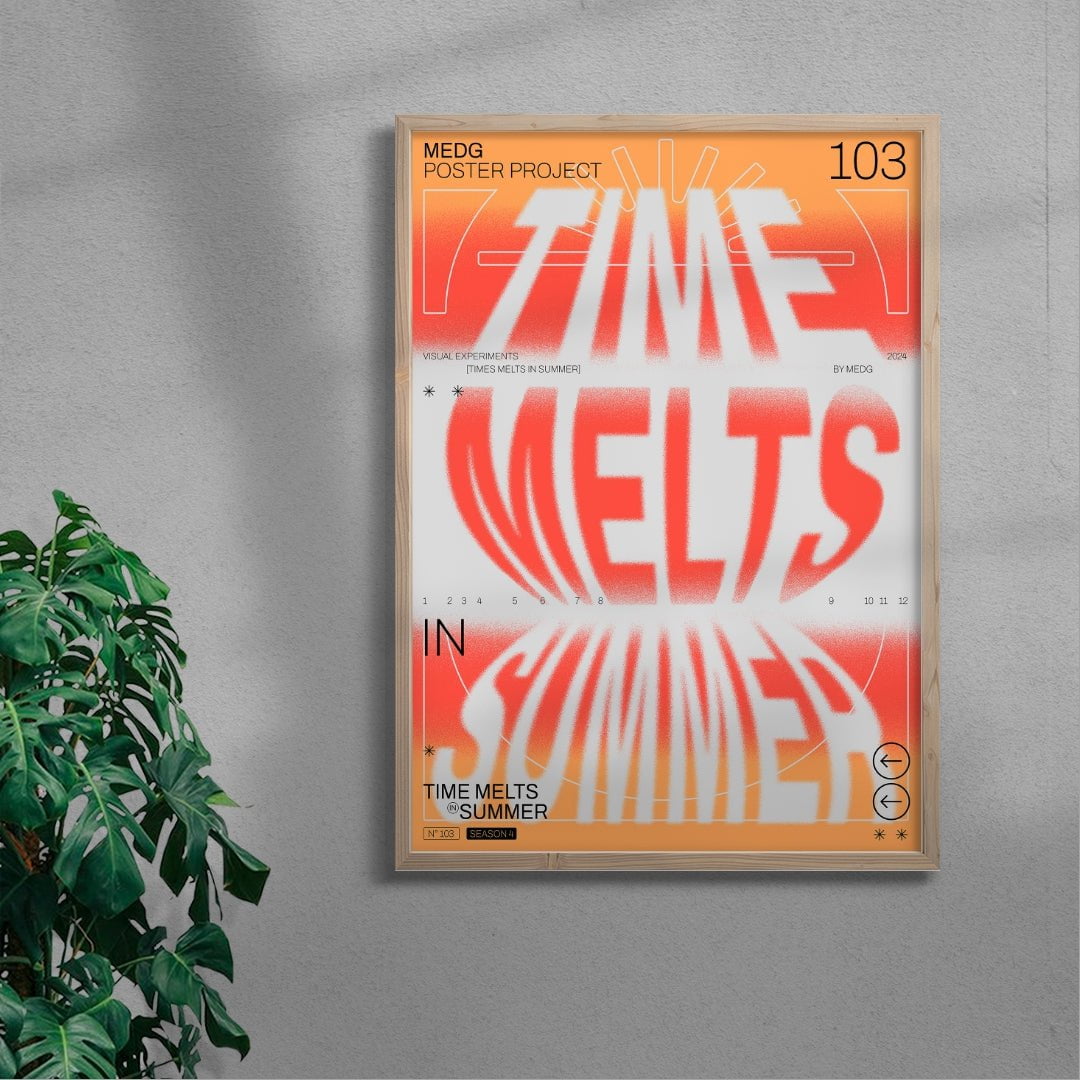 Time Melts In Summer contemporary wall art print by MEDG - sold by DROOL