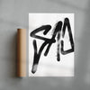 SAD contemporary wall art print by Sven Silk - sold by DROOL