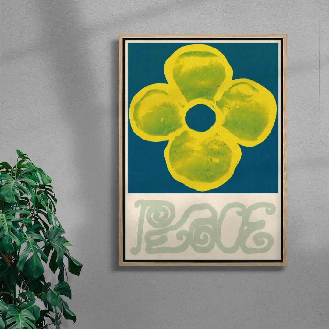 PEACE contemporary wall art print by Imo Sinclair - sold by DROOL