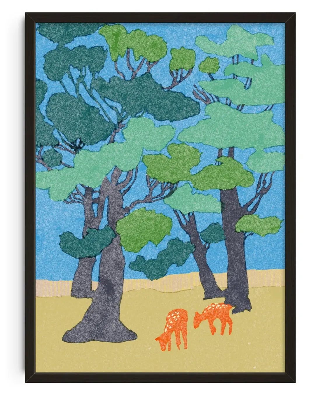 Nara contemporary art print by Lily Kong - sold by DROOL