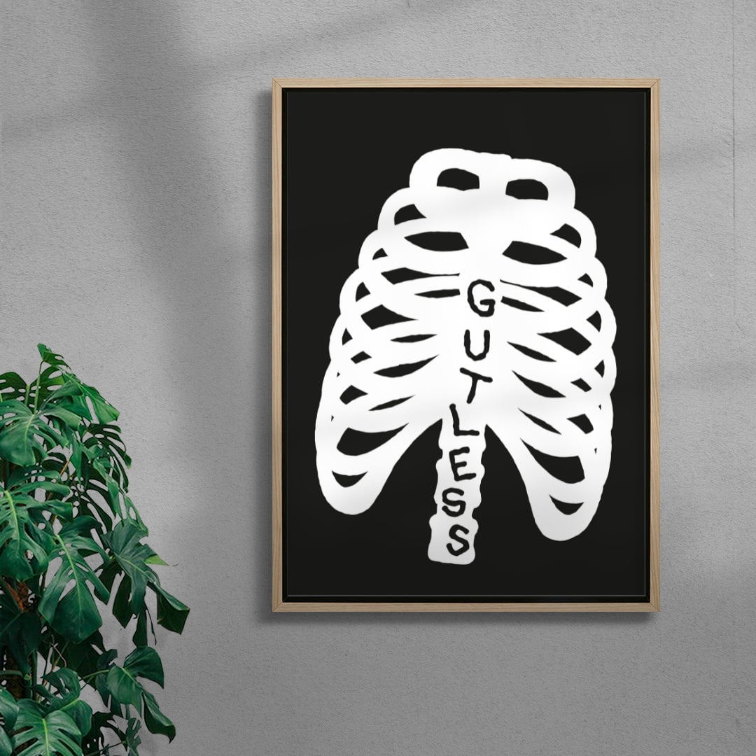 Gutless contemporary wall art print by Max Blackmore - sold by DROOL