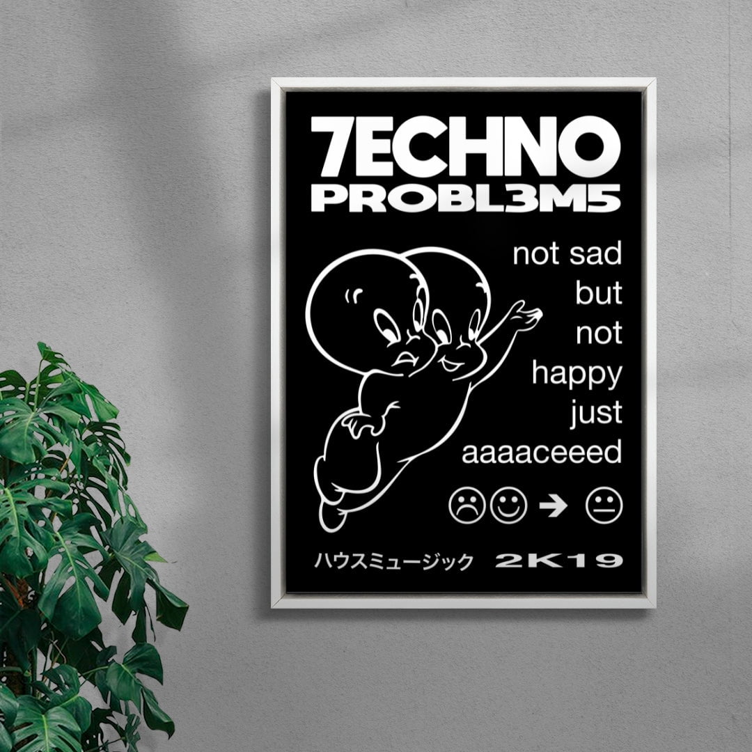 TECHNO PROBLEMS contemporary wall art print by Ignorance1 - sold by DROOL