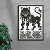 The Lion contemporary wall art print by Alexander Khabbazi - sold by DROOL