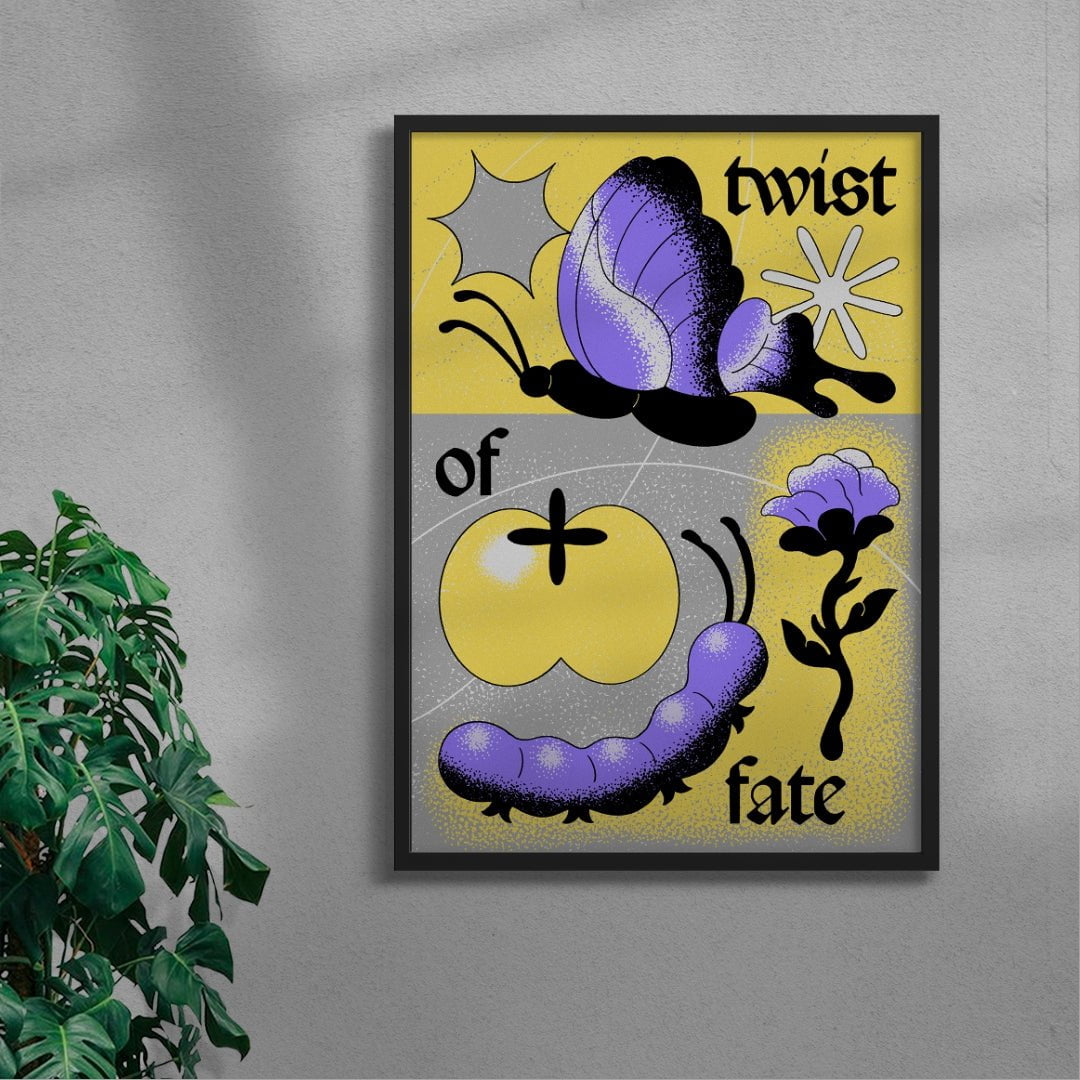 Twist of Fate contemporary wall art print by Erica Lee - sold by DROOL