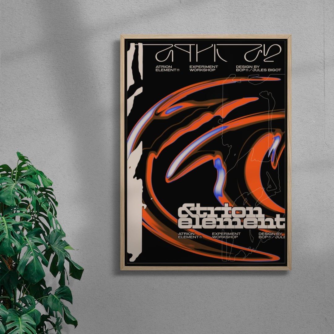 Atrion Element 2 contemporary wall art print by Jules Bigot - sold by DROOL