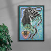 Big Cat contemporary wall art print by Carla Petelski - sold by DROOL