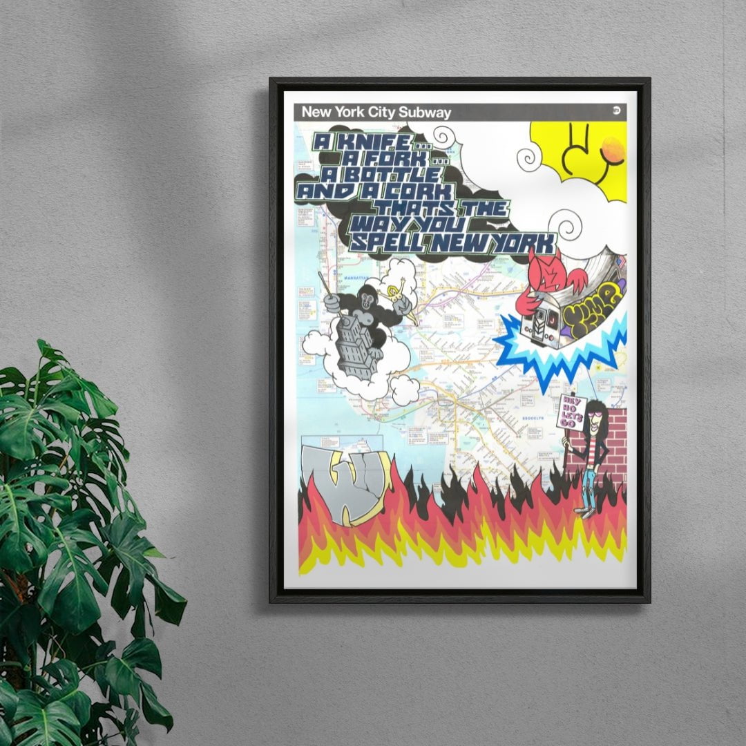 Time In The City: New York contemporary wall art print by Time - sold by DROOL